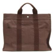 Hermès Vintage Pre-owned Canvas handvskor Brown, Dam