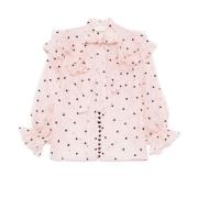 Zimmermann Rosa Crush Blus Knappkrage Pink, Dam