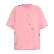 Balenciaga T-shirt med tryck Pink, Dam