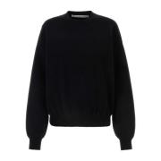 Alexander Wang Stretch Svart Polyesterblandningströja Black, Dam