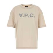 A.p.c. Oversize Sand Bomull T-shirt Beige, Dam