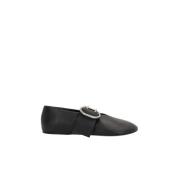 Jil Sander Svarta platta skor Elegant stil Black, Dam