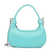 Lancaster Mini Aura Dragkedja Hobo Väska Lagun Blue, Dam