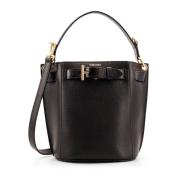 Tom Ford Läder Crossbody Hinkväska Black, Dam