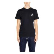 Aquascutum Bomull T-shirt med korta ärmar Black, Herr