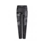 Dsquared2 Grå Slim Jeans med Spandex Black, Herr