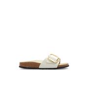 Birkenstock ‘Madrid Big Buckle’ slides Beige, Dam