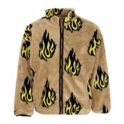 HUF Sherpa Fleece Dragkedja Jacka Hög Hals Multicolor, Herr