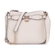 Guess Taupe Konvertibel Crossbody Väska Deesa Logo Brown, Dam