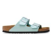 Birkenstock Birko-Flor Patent Sandaler Green, Dam