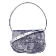 Diesel Glitter Print Crossbody Väska Blue, Dam