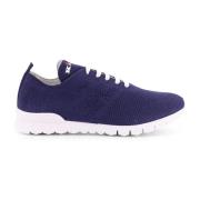 Kiton Monogramstickade Sneakers Gummisula Italien Blue, Herr