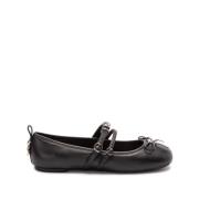 Pinko Svarta platta skor Elegant stil Black, Dam