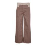 Soaked in Luxury Kaffe Kvarts Straight Leg Byxor Brown, Dam