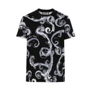 Versace Jeans Couture Barocco Print Bomull T-shirt Black, Herr