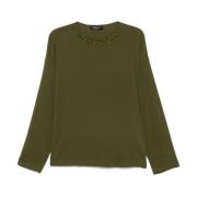 Fabiana Filippi Casual Jersey Topp för Kvinnor Green, Dam