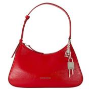 Givenchy Lucky Lock Väska i Glänsande Läder Red, Dam