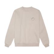 7 Days Active Silvergrå Crewneck Tröja Beige, Dam