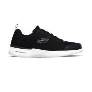 Skechers Winly Canvas Snörskor Platta Black, Herr