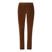 Incotex Slim Fit Cordbyxor Bränd Brun Brown, Herr