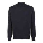 Zanone Blå ull turtleneck tröja Blue, Herr