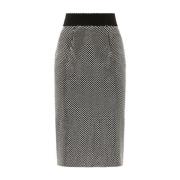 Dolce & Gabbana Snygg Veckad Mini Kjol Gray, Dam