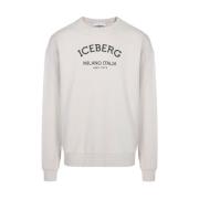 Iceberg Rundhalsad sweatshirt med logotyp Gray, Herr