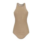 Rick Owens Top Basic Rib Beige, Dam