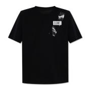 MM6 Maison Margiela T-shirt med tryck Black, Dam