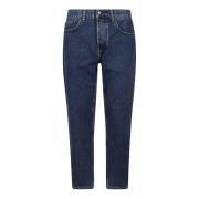 Carhartt Wip Klassiska Blå Straight Leg Jeans Blue, Herr