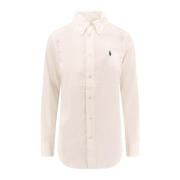 Polo Ralph Lauren Stretch Bomull Skjorta med Broderad Logotyp White, D...