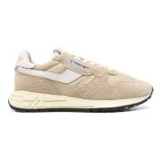 Autry Beige Sneakers med läderfoder Beige, Dam