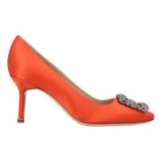 Manolo Blahnik Pre-owned Pre-owned Tyg klackskor Orange, Dam