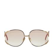 Dior Vintage Pre-owned Plast solglasgon Brown, Dam