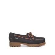 Sebago Brun Mocka Platta Skor Brown, Dam