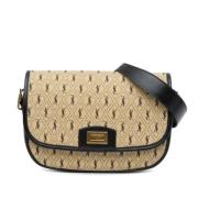 Yves Saint Laurent Vintage Pre-owned Canvas crossbodyvskor Beige, Dam