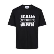 Iceberg Svart T-shirt från The Re-Edit kollektionen Black, Herr