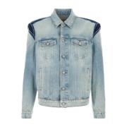 MM6 Maison Margiela Stilig Denimjacka för Män Blue, Herr