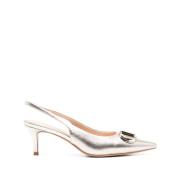 Twinset Guldton Slingback Platta Skor Gray, Dam