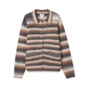 Obey Premium Blandning Dragkedja Cardigan Multicolor, Herr