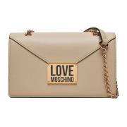 Love Moschino Stilren Dam Skulderväska Beige, Dam