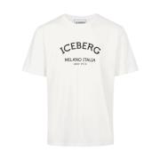 Iceberg T-shirt med isberglogotyp Beige, Herr