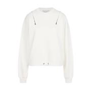 Iceberg Sweatshirt med rund hals och dekorativa dragkedjor Beige, Dam