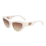 Liu Jo Cat-Eye Solglasögon Brun Gradient White, Dam