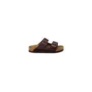 Birkenstock Suede Birko-Flor Sandaler Kollektion Brown, Dam