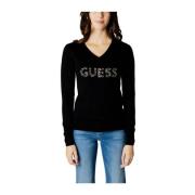 Guess Svarta Viskos Jersey Tops & T-Shirts Black, Dam