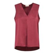 Blanca Vita Bordeaux Ärmelös Toppkläder Aw24 Red, Dam