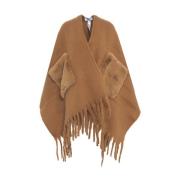 Blugirl Brun Poncho med snedfickor Brown, Dam