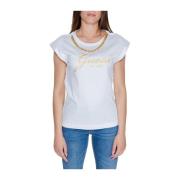 Guess Bomull Dam T-Shirt Kollektion White, Dam