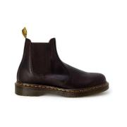 Dr. Martens Klassiska läderankelstövlar med klack Brown, Herr